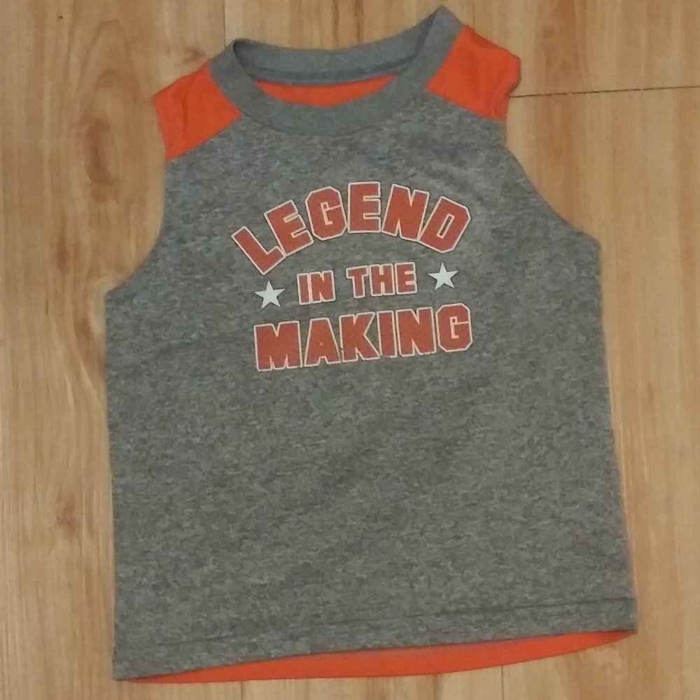 Healthx- 3T Boy Shirt Orange and Gray
